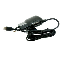 Ładowarka sieciowa do telefonu Apple iPhone Reverse 2.4A czarna + USB