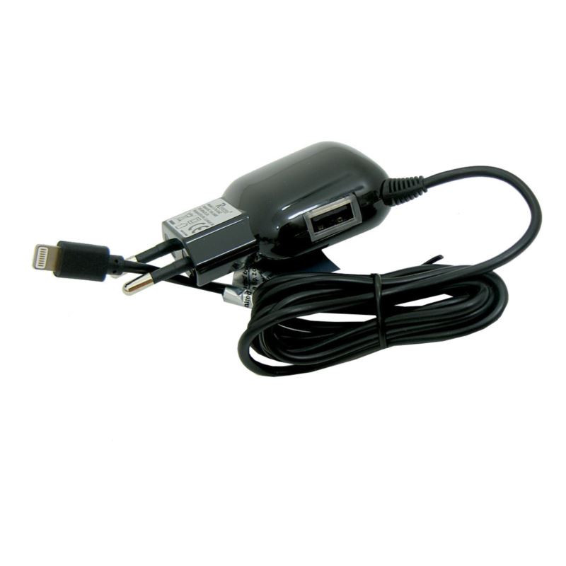 Ładowarka sieciowa do telefonu Apple iPhone Reverse 2.4A czarna + USB