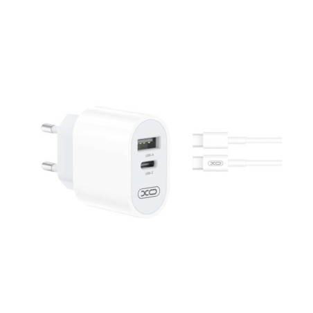Ładowarka sieciowa USB + USB-C + kabel USB-C Power Delivery C-C L97