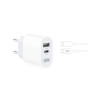 Ładowarka sieciowa USB + USB-C + kabel USB-C Power Delivery C-C L97
