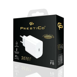 Ładowarka sieciowa USB Typ C USB-C PD Power Delivery QC 3A 20W biała F8A PRESTICO
