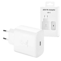 Ładowarka sieciowa USB Typ C USB-C PD Power Deliver QC Quick Charge 3.0 SZYBKIE ŁADOWANIE kostka 3A 45W biała