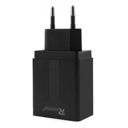Ładowarka sieciowa USB + USB Typ C Power Delivery QC 3A 20W czarna