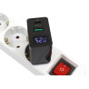 Ładowarka sieciowa USB + USB Typ C Power Delivery QC 3A 20W czarna