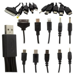 Adapter / Kabel USB przewód uniwersalny do telefonu tabletu Apple iPhone iPad Samsung Xiaomi motorola LG Nokia ZESTAW 10w1