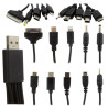 Adapter / Kabel USB przewód uniwersalny do telefonu tabletu Apple iPhone iPad Samsung Xiaomi motorola LG Nokia ZESTAW 10w1