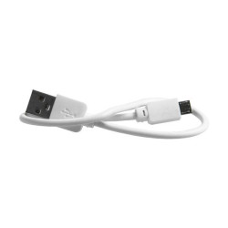 Kabel USB - Micro USB microUSB do powerbanka przewód do ładowania 20cm BIAŁY