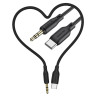 Kabel cyfrowy adapter audio USB-C - jack 3.5mm AUX przejściówka BL18 1m czarny