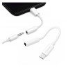 Adapter USB-C na jack 3.5mm DAC biały BM21