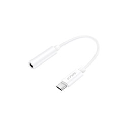 Adapter USB-C na jack 3.5mm DAC biały BM21