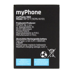 Bateria oryginalna do telefonu myPhone 1065 1062 Spectrum MP-S-Y 800 mAh oryginał