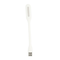 Mocna giętka Lampka silikonowa 6 LED USB do laptopa PC biała