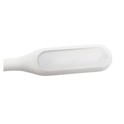 Mocna giętka Lampka silikonowa 6 LED USB do laptopa PC biała