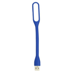 Mocna giętka Lampka silikonowa 6 LED USB do laptopa PC niebieska