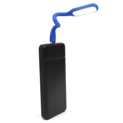 Mocna giętka Lampka silikonowa 6 LED USB do laptopa PC niebieska