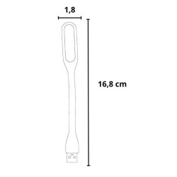 Mocna giętka Lampka silikonowa 6 LED USB do laptopa PC niebieska
