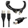 Kabel USB A - USB B do drukarki 1,5m czarny ekranowany