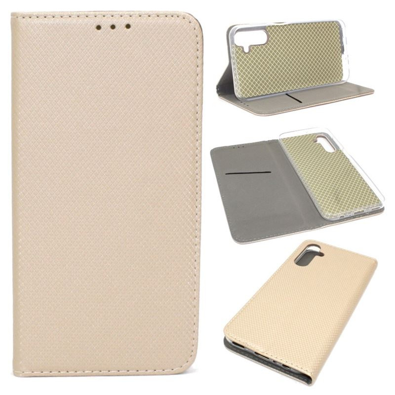 Etui Smart Magnet na telefon Samsung Galaxy M34 5G M346 złote