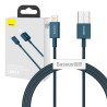 Kabel USB - iPhone Lightning Baseus Superior 2,4A 1m przewód wspierający szybkie ładowanie granatowy