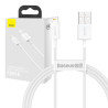 Kabel USB - iPhone Lightning Baseus Superior 2,4A przewód wspierający szybkie ładowanie 1m biały