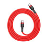 Kabel PD Powe Delivery USB-C - USB-C BASEUS 60W 20V 3A przewód do szybkiego ładowania 2m czerwony