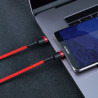 Kabel PD Powe Delivery USB-C - USB-C BASEUS 60W 20V 3A przewód do szybkiego ładowania 2m czerwony