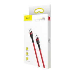 Kabel PD Powe Delivery USB-C - USB-C BASEUS 60W 20V 3A przewód do szybkiego ładowania 2m czerwony