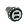 Ładowarka samochodowa Aluminiowa 2 x USB A 2w1 - 3,1A