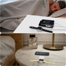 Ładowarka bezprzewodowa indukcyjna do smartwatch Apple Watch / do telefonu Apple Watch / do Apple AirPods + 2 x Lightning 3w1