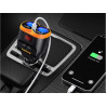 Rozgałęźnik rozdzielacz gniazda zapalniczki samochodowy 12-24V z 2 gniazdami, 2x USB-A QC 3.0 + USB-C 80W z woltomierzem