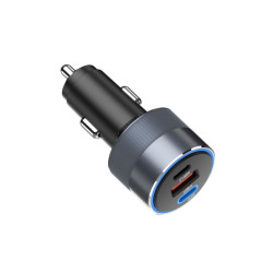 Ładowarka samochodowa smartfon / tablet / laptop aluminiowa USB USB-A QC Quick Charge SZYBKIE ŁADOWANIE 4.0 + USB C USB-C 85W