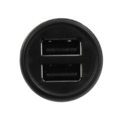 Ładowarka samochodowa do telefonu USB 1A + 2.1A CZARNA