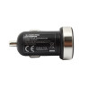 Ładowarka samochodowa do telefonu USB 1A + 2.1A CZARNA