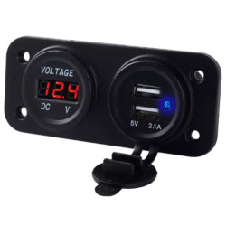 Wodoodporne montażowe gniazdo do samochodu 2 x USB 5V 3,1A