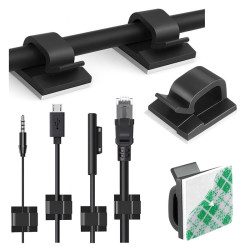 Organizer na kable samoprzylepny - uchwyt do przewodów bez wiercenia