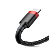 Kabel USB - LIGHTNING 1m czarny przewód do ładowania iPhone i iPad - nylon HQ 5A