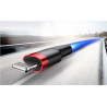 Kabel USB - LIGHTNING 1m czarny przewód do ładowania iPhone i iPad - nylon HQ 5A