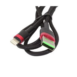 Kabel USB - LIGHTNING 1m czarny przewód do ładowania iPhone i iPad - nylon HQ 5A
