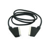 Kabel SCART EURO - EURO TV 21PIN EUROZŁĄCZE przedłużacz przewód do telewizora magnetowidu dekodera DVD odtwarzacza 1,2m czarny