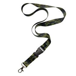 Smycz na szyję militarna moro do telefonu i kluczy 20mm x 52cm WZÓR CIEMNY
