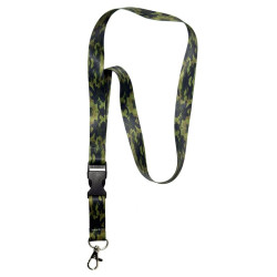 Smycz na szyję militarna moro do telefonu i kluczy 20mm x 52cm WZÓR CIEMNY