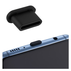 Zaślepka USB C, zatyczka USB C Type-C USBC USB-C czarna, zaślepka portu USB-C, zaślepka do telefonu, zatyczka do USB-C