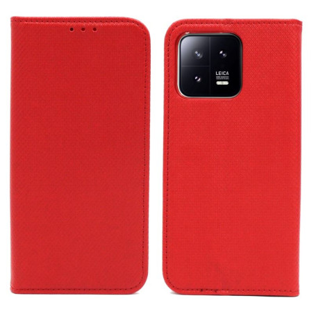 Etui Smart Magnet na telefon Xiaomi 13 5G MZB0D92EU MZB0D9YEU czerwone
