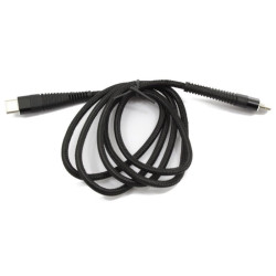 Kabel PD USB-C / Lightning Apple iPhone Nylon 1m czarny przewód wspierający szybkie ładowanie