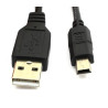 Kabel USB - mini USB 5m czarny przewód do nawigacji kamery aparatu wideorejestratora