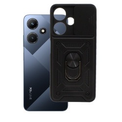 Etui Pancerne CAMSHIELD Ring na telefon Infinix HOT 30i 4G LTE X669D czarne