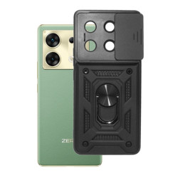 Etui Pancerne CAMSHIELD Ring na telefon Infinix ZERO 30 5G X6731 czarne