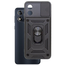 Etui Pancerne CAMSHIELD Ring na telefon motorola moto e13 czarne