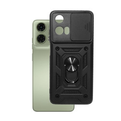 Etui Pancerne CAMSHIELD Ring na telefon motorola moto g24 4G XT2423 / g04 4G XT2421 / e14 4G / g04s 4G czarne