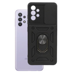 Etui Pancerne CAMSHIELD Ring na telefon Samsung Galaxy A32 4G LTE czarne